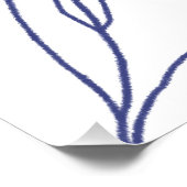 Abstrakte Bio Formen - Blau und Beige Poster (Ecke)