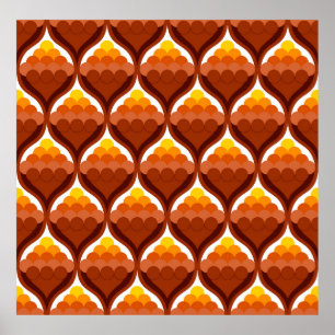 abstrakte Bio Formen dekorative Siegesmuster Poster