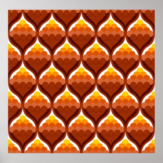 abstrakte Bio Formen dekorative Siegesmuster Poster (Vorne)