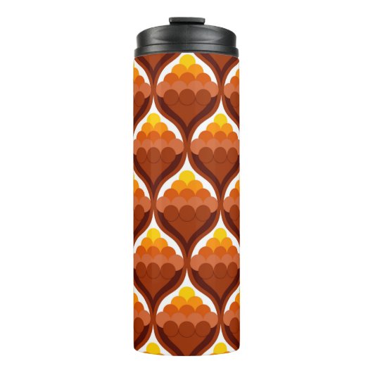 abstrakte Bio Formen dekorative Siegesmuster Thermosbecher (Vorderseite)