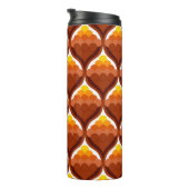 abstrakte Bio Formen dekorative Siegesmuster Thermosbecher (Nach rechts gedreht)