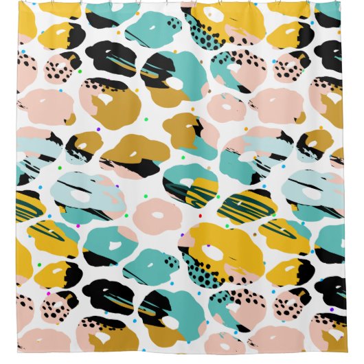 Abstrakte Bio Formen Duschvorhang (Vorderseite)