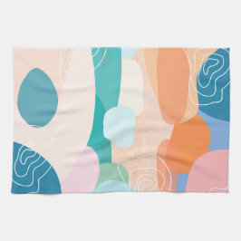 Abstrakte Bio Formen - Farbpalette Geschirrtuch