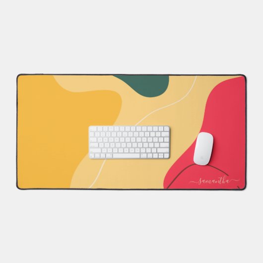 Abstrakte Bio Formen Kalligraphie Schreibtischunterlage (Tastatur & Maus)