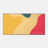 Abstrakte Bio Formen Kalligraphie Schreibtischunterlage (Vorderseite)