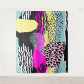 Abstrakte, Bio Formen, modernes Muster Wandteppich (Vorderseite)