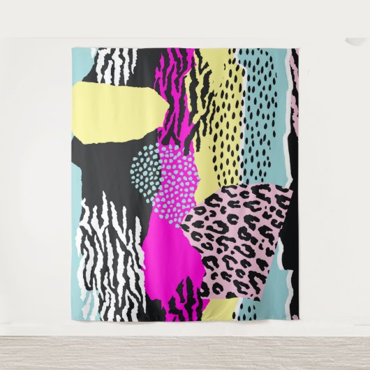 Abstrakte, Bio Formen, modernes Muster Wandteppich (Vorderseite)