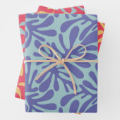 Abstrakte Bio Formen Modernes Wrap Geschenkpapier Set (Beispiel)