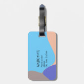 Abstrakte Bio Formen Personalisiert Gepäckanhänger (Rückseite vertikal)