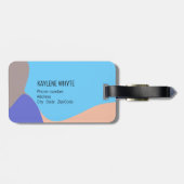 Abstrakte Bio Formen Personalisiert Gepäckanhänger (Rückseite horizontal)