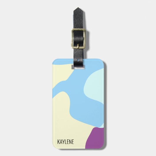 Abstrakte Bio Formen Personalisiert Gepäckanhänger (Vorderseite vertikal)