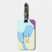 Abstrakte Bio Formen Personalisiert Gepäckanhänger (Rückseite vertikal)