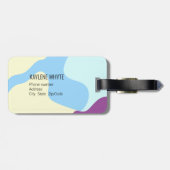 Abstrakte Bio Formen Personalisiert Gepäckanhänger (Rückseite horizontal)