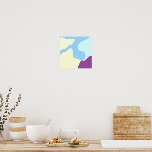 Abstrakte Bio Formen Poster (Küche)