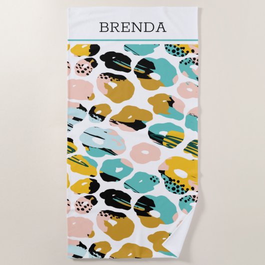 Abstrakte Bio Formen Strandtuch (Vorderseite)