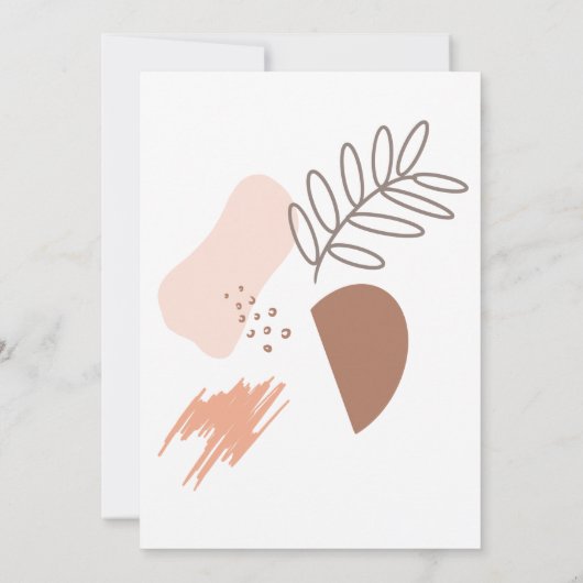 Abstrakte Bio geometrische Erdformen Einladung (Rückseite)