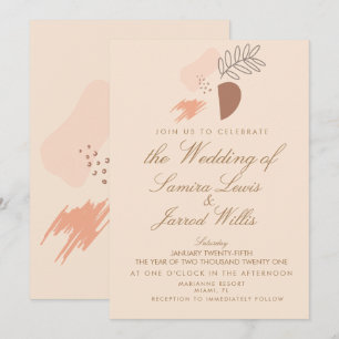 Abstrakte Bio geometrische Erdformen Einladung