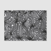 Abstrakte Bio Hand Doodle Schwarz und Weiß Seidenpapier (Vorderseite)