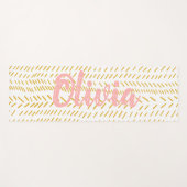 Abstrakte Bio Lines Art Boho Personalisiert Yogamatte (Vorderseite (Horizontal))