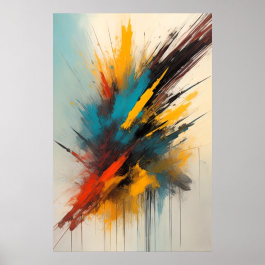 Abstrakte Bio Malerei 2:3 Poster (Vorne)