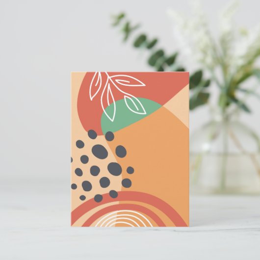 Abstrakte Bio moderne Kunst Postkarte (Stehend Vorderseite)