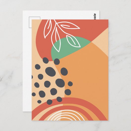 Abstrakte Bio moderne Kunst Postkarte (Vorne/Hinten)