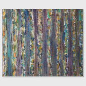 Abstrakte Birken-Bäume Geschenkpapier (Flach)