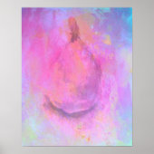 Abstrakte Birnfrüchte leben noch in Rosa Poster (Vorne)