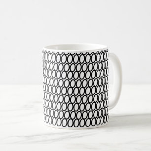 Abstrakte Black Circles Kaffeetasse