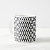 Abstrakte Black Circles Kaffeetasse (Vorderseite Links)
