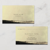 Abstrakte Black Gold Yellow Terminkarte (Vorne/Hinten)