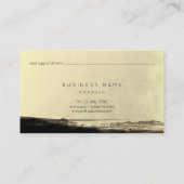 Abstrakte Black Gold Yellow Terminkarte (Rückseite)