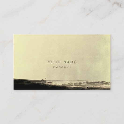 Abstrakte Black Gold Yellow Terminkarte (Vorderseite)