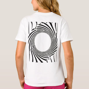 Abstrakte Black Hole Spirale Linienkunst  T-Shirt