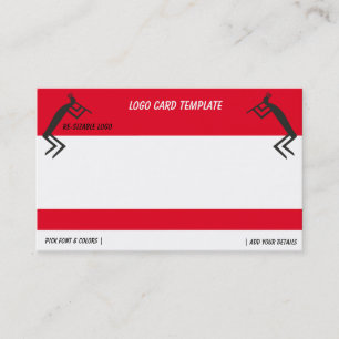 Abstrakte Black Kokopelli Logo-Visitenkarte Visitenkarte