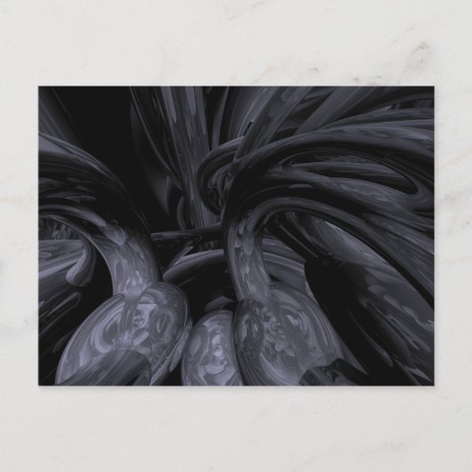 Abstrakte Black Out Postkarte (Vorderseite)