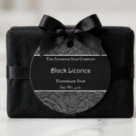 Abstrakte Black Wirbel Seife Kosmetik Gefallen Tag Geschenkanhänger