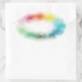 Abstrakte Blankenvorlage individuell, modern farbi Ovaler Aufkleber (Tasche)