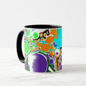 Abstrakte Bläschen Tasse (Vorderseite Links)