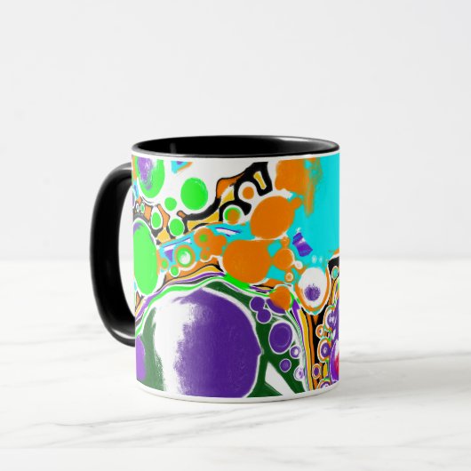 Abstrakte Bläschen Tasse (Vorderseite Links)