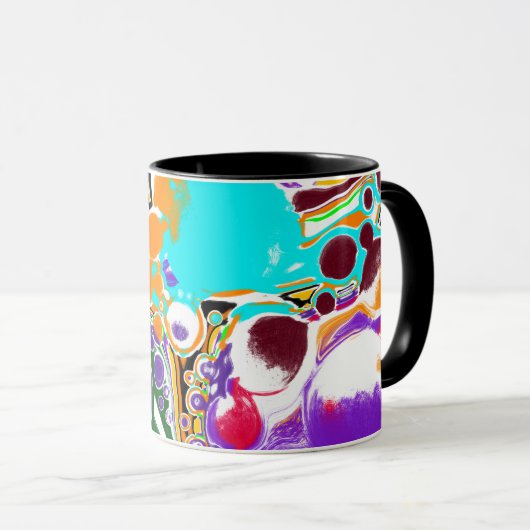 Abstrakte Bläschen Tasse (VorderseiteRechts)