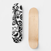 Abstrakte Blasen 01 - B/W Skateboard (Vorderseite)