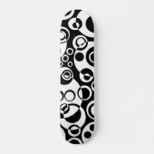 Abstrakte Blasen 01 - B/W Skateboard (Vorne)