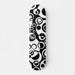 Abstrakte Blasen 01 - B/W Skateboard