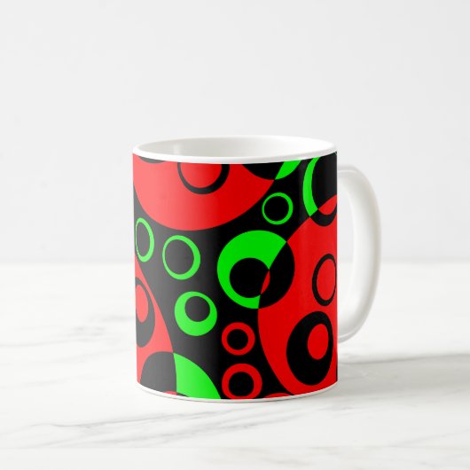 Abstrakte Blasen 01 - Maßgeschneiderte Kaffeetasse (VorderseiteRechts)