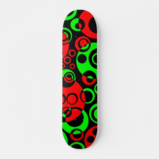 Abstrakte Blasen 01 - V2 - Retro Skateboard (Vorne)
