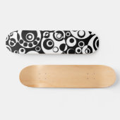 Abstrakte Blasen 03 - B/W Skateboard (Horizontal)