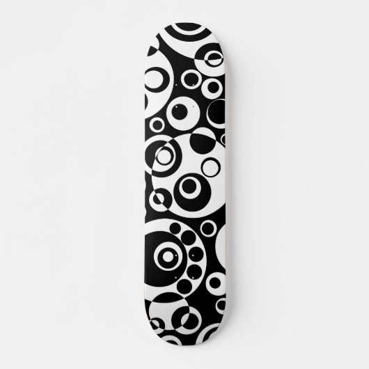 Abstrakte Blasen 03 - B/W Skateboard (Vorne)