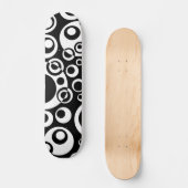 Abstrakte Blasen 04 - B/W Skateboard (Vorderseite)
