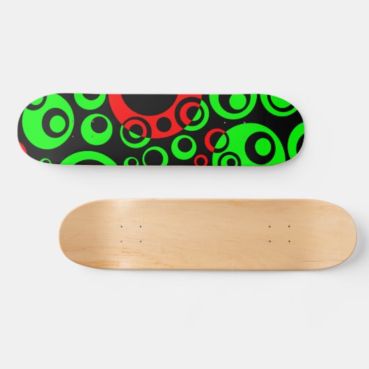 Abstrakte Blasen 04 - V2 - Retro Skateboard (Horizontal)